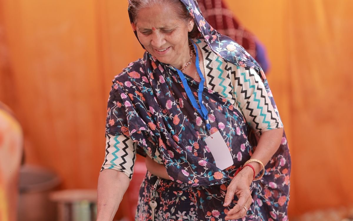 Community distribution event in India
